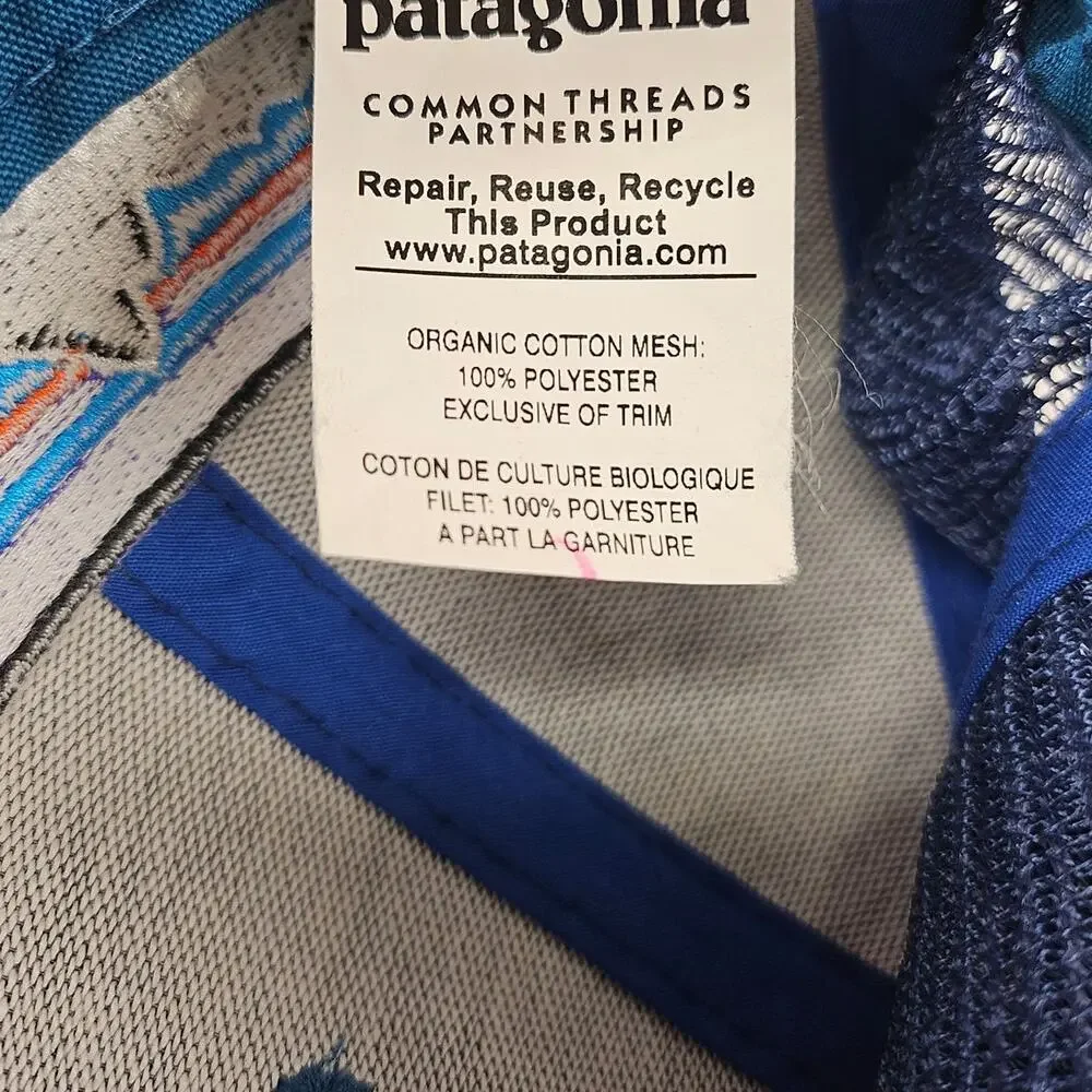 VINTAGE PATAGONIA TEAL MESH BACK SNAPBACK CAP – CLASSIC DESIGN – ORGANIC COTTON